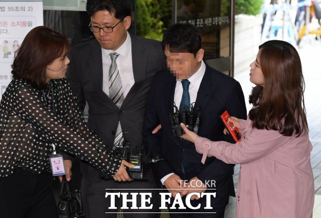 박한별의 남편이자 유리홀딩스 전 대표 유인석은 지난 14일 영장실질심사에 참석했다. /김세정 기자