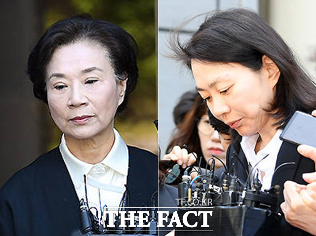 검찰이 국적기를 이용해 해외에서 산 명품 등을 밀수입한 혐의로 기소된 이명희 일우재단 이사장(왼쪽)과 조현아 전 대한항공 부사장에게 16일 징역형을 구형했다. /더팩트 DB