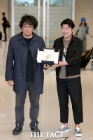  '금의환향' 봉준호·송강호 '한국영화 100주년 선물...의미있다'