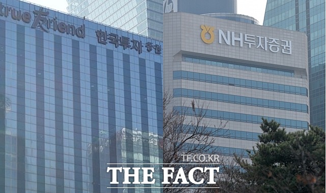 한국투자증권(왼쪽)과 NH투자증권에 이어 KB증권이 발행어음 시장에 후발주자로 뛰어들면서 3강체제로 바뀌는 가운데, 이들의 경쟁에 업계의 관심이 모아지고 있다. /더팩트 DB