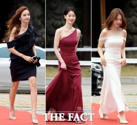 [TF포토] 한채영-임지연-김소혜, 드레스 코드는…'섹시 오프숄더!'
