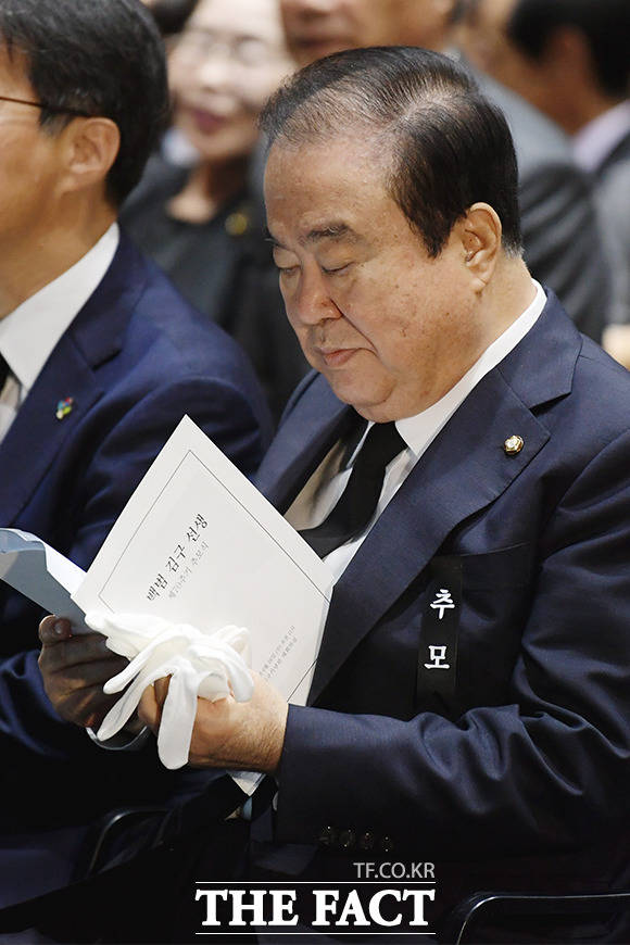 백범 김구선생 제70주기 추모식에 참석한 문희상 국회의장