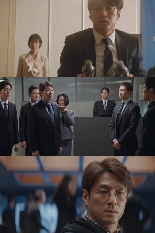 배우 지진희가 tvN 월화드라마 60일, 지정생존자에서 열연을 펼쳤다. /tvN 60일, 지정생존자 화면 캡처