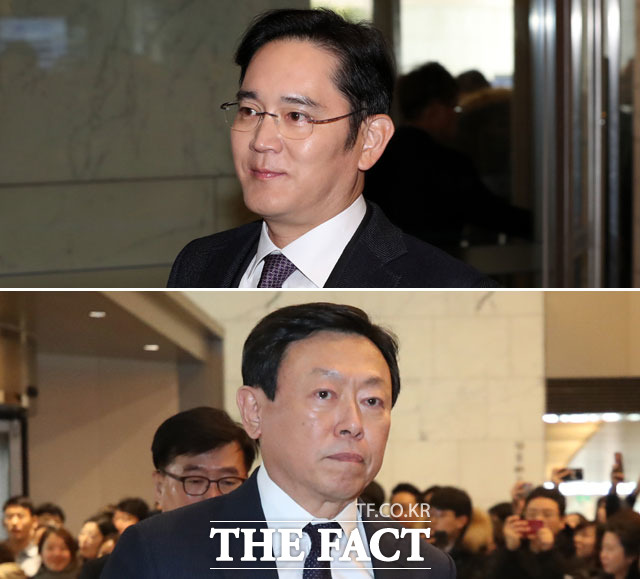 이재용 삼성전자 부회장과 신동빈 롯데그룹 회장은 이날 간담회에 참석하지 않을 것으로 보인다. /더팩트 DB