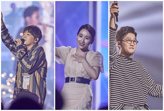 그룹 어반자카파 권순일, 조현아, 박용인(왼쪽부터)이 지난 주말 10주년 콘서트를 성공적으로 마쳤다. /메이크어스엔터테인먼트 제공