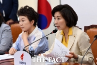  [TF이슈] 정미경 '세월호 한 척 갖고 이긴 文대통령'… 웃음 터트린 한국당 지도부