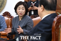 [TF포토] 심상정, 문희상 예방...'정개특위원장 물러나지만, 대표 역할 다할 것'