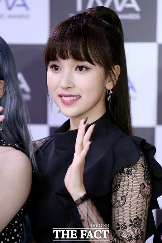 트와이스 미나가 불안장애를 겪고 있는 것으로 확인됐다. 사진은 U⁺5G 더팩트 뮤직 어워즈 참석 당시 모습. /이선화 기자