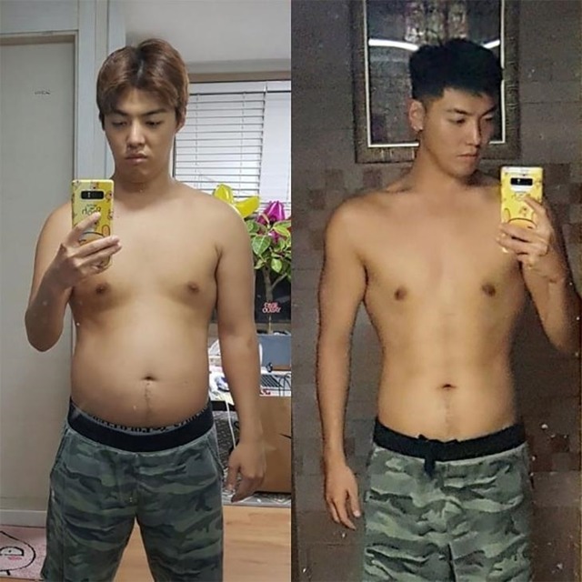 강남이15kg을 감량하고 복근을 공개해 화제를 모았다. /강남 인스타그램