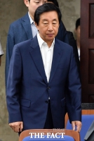 [TF포토] '조국 장관 임명' 긴급 의총 참석한 김성태 의원