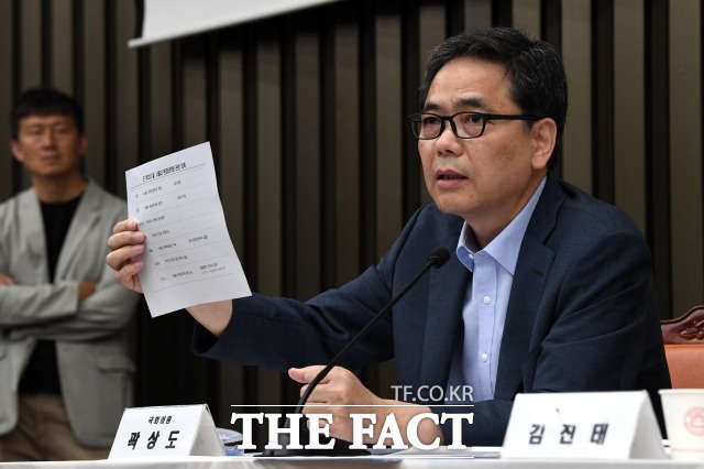 곽상도 자유한국당 의원은 검찰은 조국 법무부 장관이 청문회에서 거짓 증언한 데 대해서도 조사해야 한다고 강조했다. /남윤호 기자