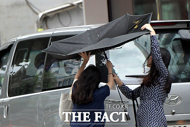 폭우와 강풍을 동반한 제17호 태풍 타파가 23일 동해로 빠져나갈 것으로 예상된다. 타파는 22일 오후 11시 10분 현재 중간 강도의 소형급 태풍으로 몸집이 줄었다. /더팩트 DB