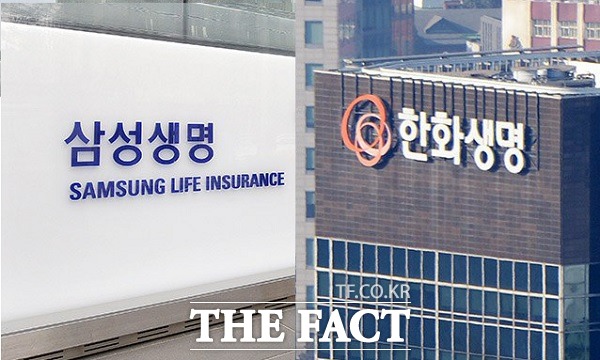 삼성생명과 한화생명 등 대기업 보험사들이 자산운용액 대부분을 계열사에 /더팩트 DB