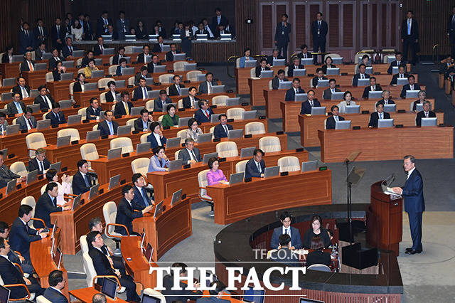 시정연설 하는 문재인 대통령