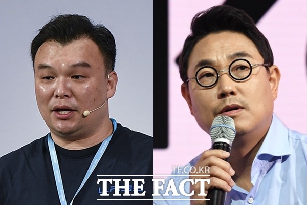 네이버와 카카오는 글로벌 경쟁력을 강화하기 위해 나선다. 사진은 석상옥 네이버랩스 대표(왼쪽)과 카카오 여민수 공동대표의 모습. /네이버 제공·더팩트 DB