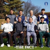  정몽준 KFA 명예회장, 올림픽 선전 기원 남녀 올림픽대표팀 감독과 골프 회동