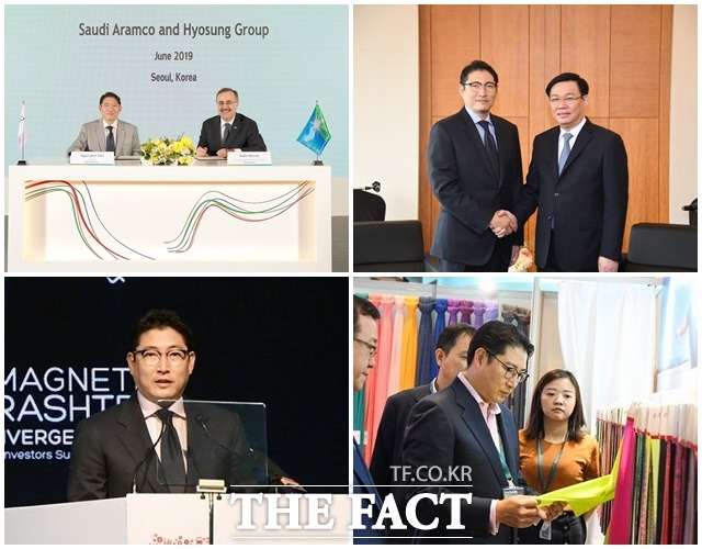 조현준 효성그룹 회장은 첫 스판덱스 공장 가동 성과를 보인 인도에 이어 베트남과 중국 등 글로벌 각국 실력자들과 만나 사업 협력을 논의하는 등 글로벌 경영 행보를 이어가고 있다. /효성그룹 제공