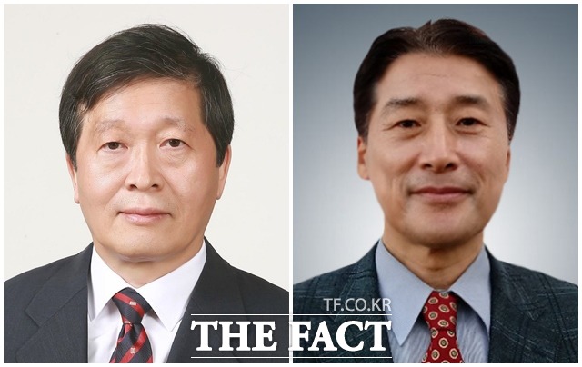 문재인 대통령은 11일 장관급인 중앙노동위원회 위원장에 박수근(왼쪽) 한양대 법학전문대학원 교수를, 차관급인 방송통신위원회 상임위원회에 김창룡 인제대 신문방송학과 교수를 각각 지명했다. /청와대 제공