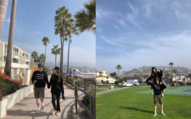 배우 오창석(왼쪽)와 이채은이 TV조선 연애의 맛 시즌2 종영 후에도 여전히 열애 중이다. /이채은 인스타그램