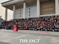  한국당, 필리버스터 신청 이어 본관 앞 규탄대회(영상)