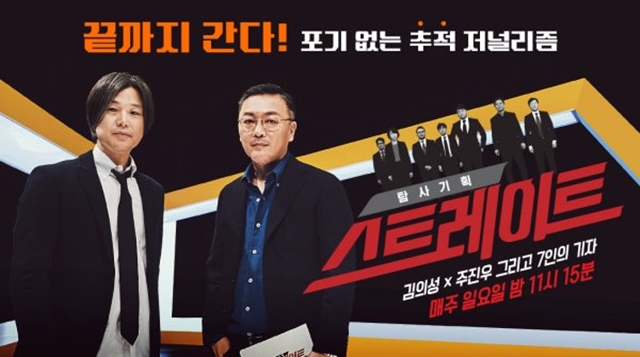 배우 김의성(오른쪽)과 주진우 기자가 MBC 스트레이트에서 하차한다. /MBC 제공