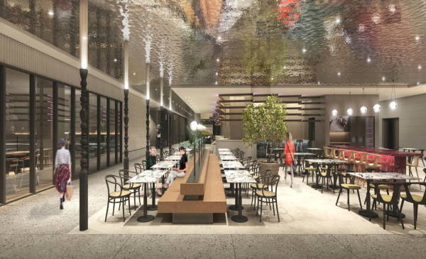 갤러리아가 내년 1분기 고메이494 한남을 오픈한다. 사진은 고메이494 한남 캐주얼 다이닝 조감도. /갤러리아 제공