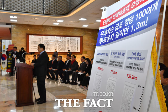 선거법 통과가 임박한 가운데 심각한 자유한국당