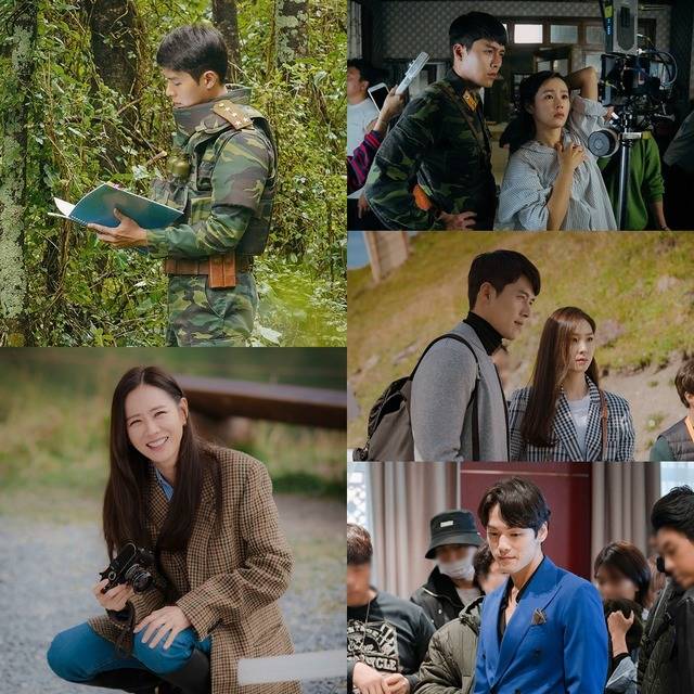 사랑의 불시착 촬영장 비하인드컷이 공개됐다. /tvN 제공