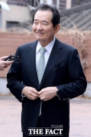 [TF포토] 옷 매무새 다듬는 정세균 국무총리 후보자