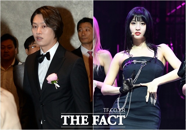 김희철(왼쪽)과 모모가 열애설을 인정했다. 소속사는 최근 서로에게 호감을 가지고 만나게 됐다고 말했다. /더팩트DB