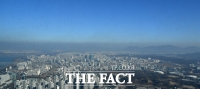 [TF포토] '미세먼지로 양분된 도심'