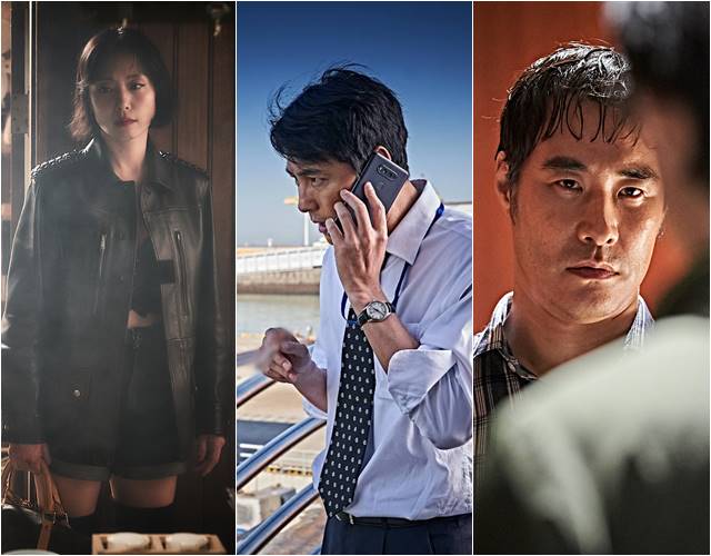 전도연, 정우성, 배성우(왼쪽부터)의 스틸은 영화에 호기심을 자극한다. /비에이엔터테인먼트 제공
