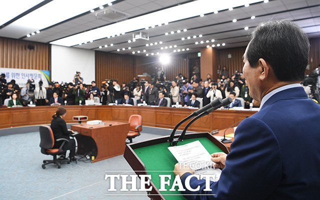 정세균 국무총리 후보자가 7일 오전 서울 여의도 국회에서 진행된 인사청문회에 참석해 모두발언을 하고 있다. / 국회=배정한 기자