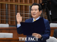 [TF포토] 선서하는 정세균 총리 후보자