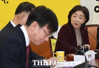 [TF포토] 이란 관련 현안 물어보는 심상정 대표