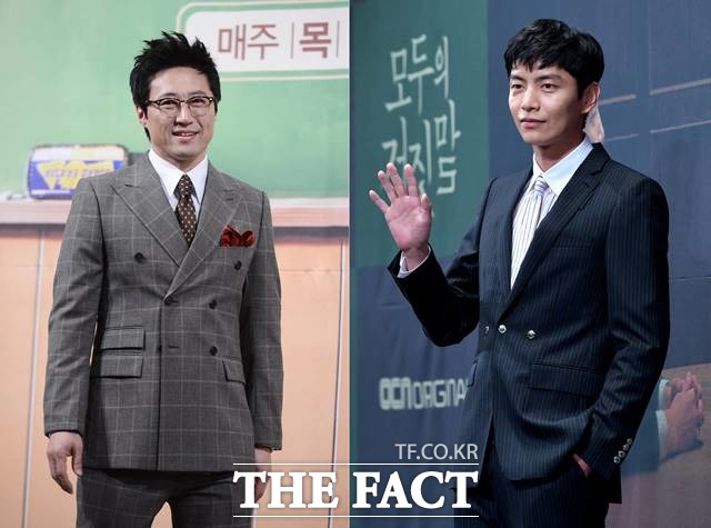박신양(왼쪽)과 이민기는 영화 사흘에서 처음 만난다. /더팩트DB