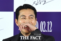 [TF포토] 정우성, '가릴 수 없는 웃음'