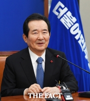 [TF포토] 더불어민주당 찾은 정세균 국무총리