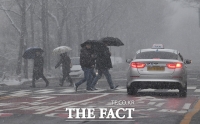 [TF포토] '대설주의보' 발걸음 재촉하는 시민들