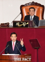 [TF포토] 교섭단체 대표 연설하는 심재철 원내대표