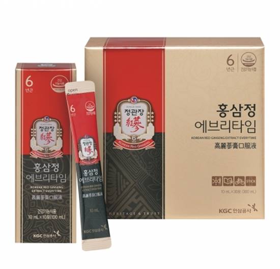 코로나19 사태 이후 면연력 관련 제품 소비가 늘어나면서 KGC인삼공사의 정관장 홍삼정 에브리타임의 누적 판매수량이 급증한 것으로 나타났다. /KGC인삼공사 제공