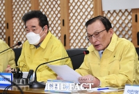 [TF포토] 코로나19 대응 관련 발언하는 이해찬 대표