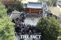 [TF포토] '이만희 취재 열기'