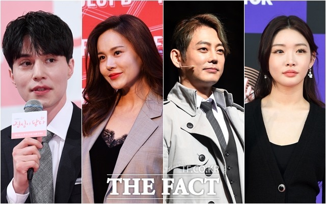 배우 이동욱, 가수 아이비, 테이, 청하(왼쪽부터)가 신천지 신도라는 지라시가 유포되자 이를 부인했다. /더팩트DB
