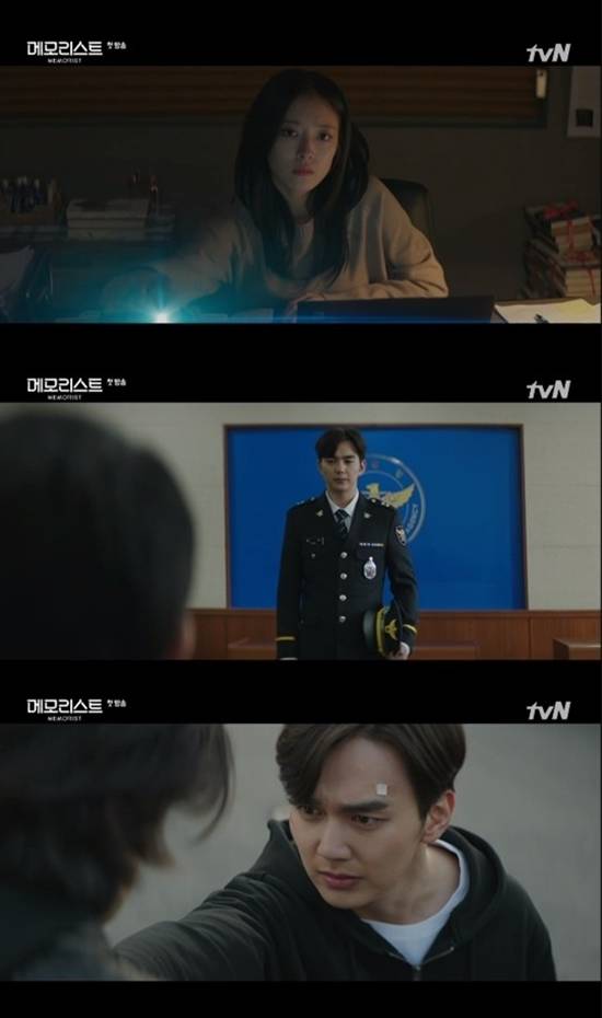 배우 유승호, 이세영은 tvN 메모리스트에 형사, 프로파일러 역으로 출연해 연기 호흡을 맞췄다. /tvN 메모리스트 캡처