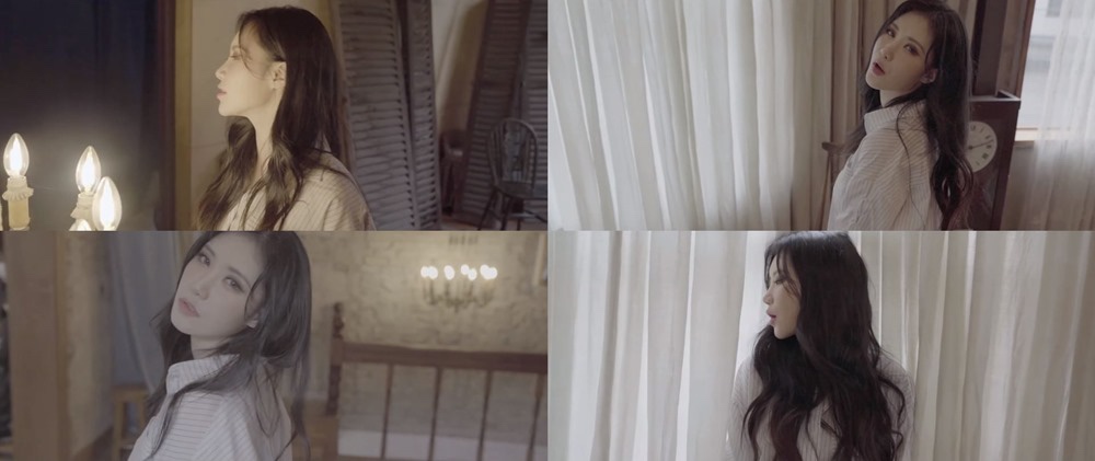 영상 속 예지는 따뜻한 느낌의 집을 배경으로 청순한 비주얼과 수수한 면모를 뽐내 시선을 끈다. 자신만의 독보적인 음색과 함께 다양한 모습을 연출해 색다른 즐거움을 선사하고 있다. /예지 홈 뮤비 캡처