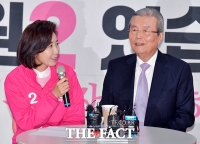 [TF포토] '김종인 격려'에 감사 전하는 나경원 후보