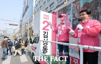 [TF포토] 홍대 거리에서 유세하는 김성동