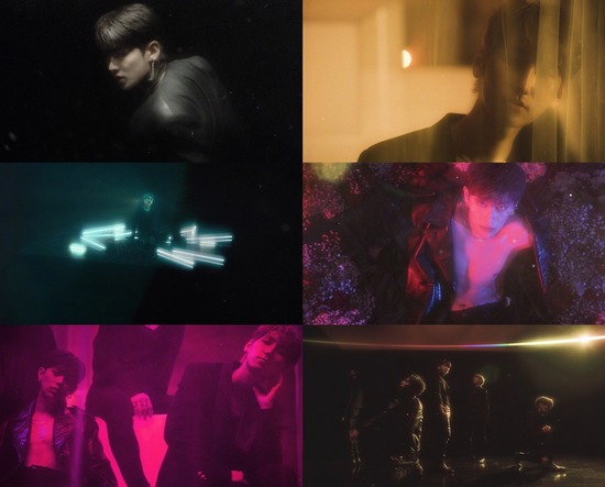 UNVS가 후속곡 Solar Eclipse 뮤직비디오 티저를 공개했다. 이들은 8일 방송되는 MBC every1 쇼! 챔피언에서 이 곡 첫 무대를 공개한다. /샤이타운뮤직 제공