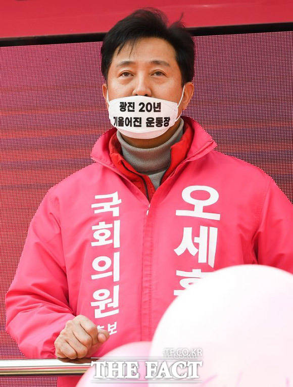 광진 20년 기울어진 운동장 서울 광진을에 출마한 미래통합당 오세훈 후보.